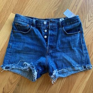 Levi’s White Oak Cone Denim Shorts 29 W